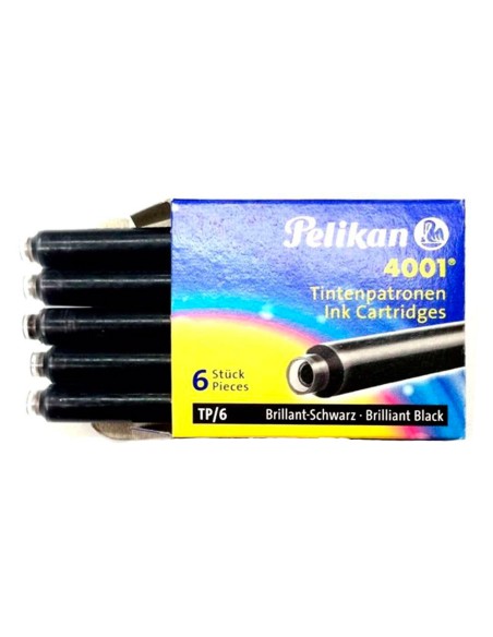 CI | Tinta para plumas pelikan negra -caja 6 cartuchos
