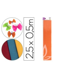 CI | Papel crespon liderpapel 50 cm x 2.5m 34g/m2 naranja...