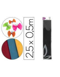 CI | Papel crespon liderpapel 50 cm x 2.5m 34g/m2 negro