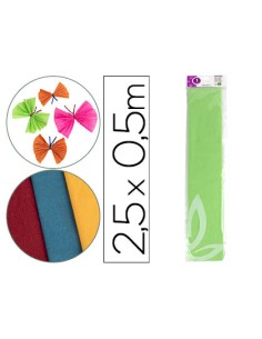 CI | Papel crespon liderpapel 50 cm x 2.5m 34g/m2 verde...