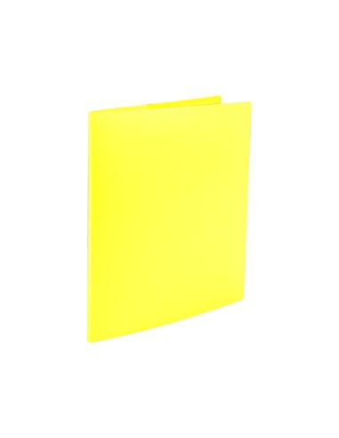 CI | Carpeta liderpapel escaparate 60 fundas polipropileno din a4 amarillo fluor opaco