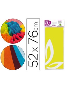 CI | Papel seda liderpapel 52x76cm 18g/m2 bolsa de 5...