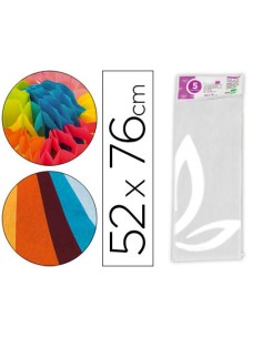 CI | Papel seda liderpapel 52x76cm 18g/m2 bolsa de 5...