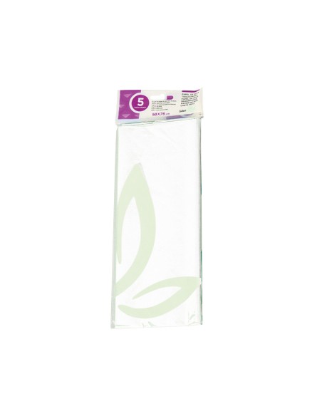 CI | Papel seda liderpapel 52x76cm 18g/m2 bolsa de 5 hojas blanco