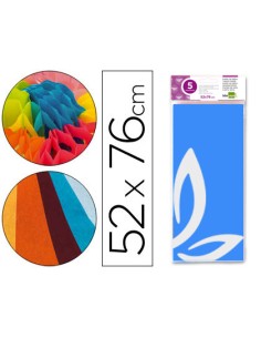 CI | Papel seda liderpapel 52x76cm 18g/m2 bolsa de 5...