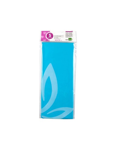 CI | Papel seda liderpapel 52x76cm 18g/m2 bolsa de 5 hojas celeste
