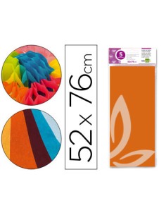 CI | Papel seda liderpapel 52x76cm 18g/m2 bolsa de 5...