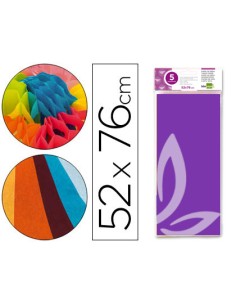 CI | Papel seda liderpapel 52x76cm 18g/m2 bolsa de 5...