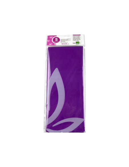 CI | Papel seda liderpapel 52x76cm 18g/m2 bolsa de 5 hojas violeta