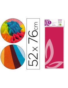 CI | Papel seda liderpapel 52x76cm 18g/m2 bolsa de 5...