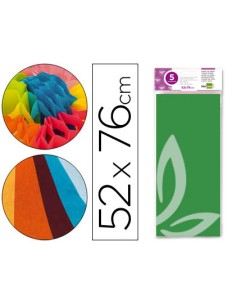 CI | Papel seda liderpapel 52x76cm 18g/m2 bolsa de 5...