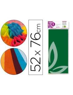 CI | Papel seda liderpapel 52x76cm 18g/m2 bolsa de 5...