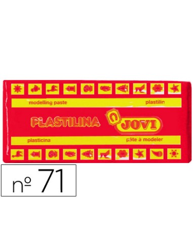 CI | Plastilina jovi 71 rojo -unidad -tamaño mediano