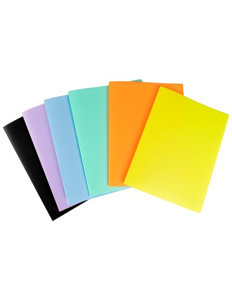 CI | Carpeta liderpapel escaparate 60 fundas polipropileno din a4 celeste opaco