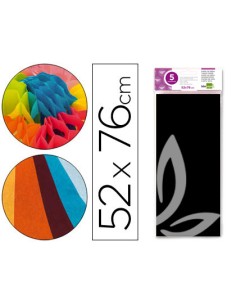 CI | Papel seda liderpapel 52x76cm 18g/m2 bolsa de 5...