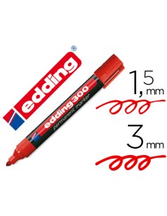 CI | Rotulador edding marcador permanente 300 rojo punta...