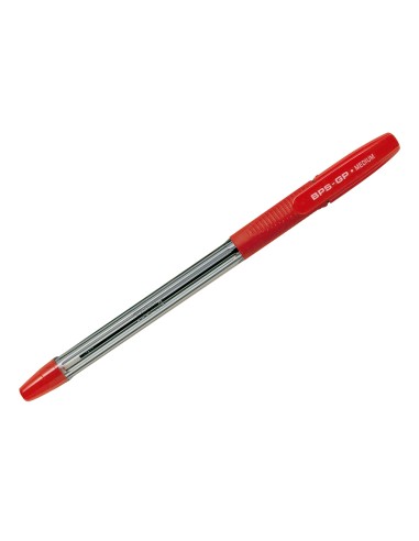 CI | Boligrafo pilot bps-gp rojo -sujecion de caucho -tinta base de aceite -con capuchon