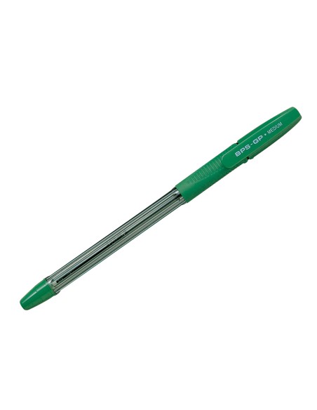 CI | Boligrafo pilot bps-gp verde -sujecion de caucho -tinta base de aceite -con capuchon