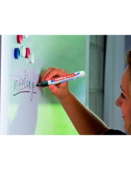 CI | Rotulador edding para pizarra blanca 660 color negro punta redonda 3 mm