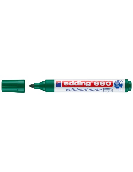 CI | Rotulador edding para pizarra blanca 660 color verde punta redonda 1,5-3 mm