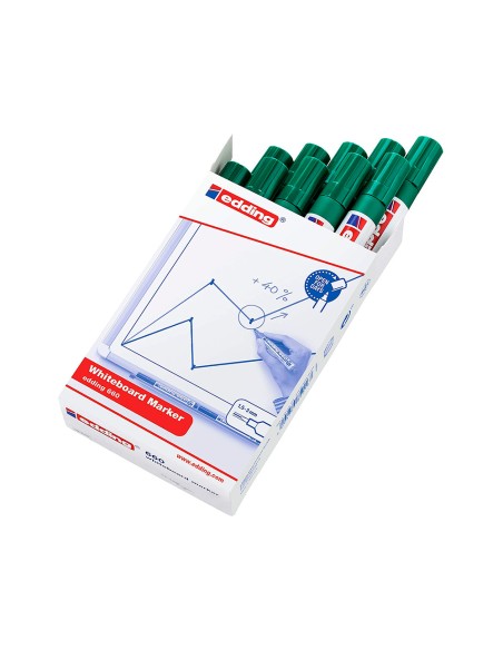 CI | Rotulador edding para pizarra blanca 660 color verde punta redonda 1,5-3 mm
