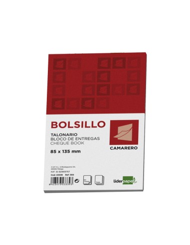CI | Talonario liderpapel camarero bolsillo original y copia t250