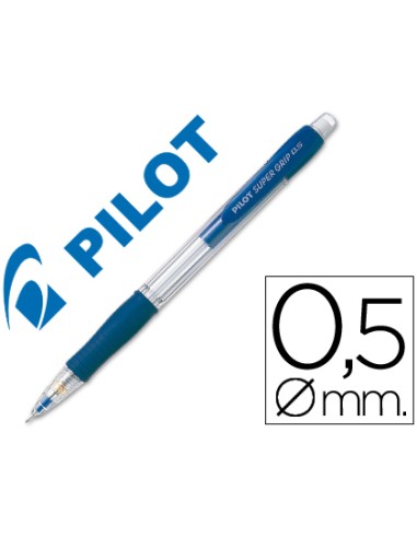 CI | Portaminas pilot super grip azul 0,5 mm sujecion de caucho