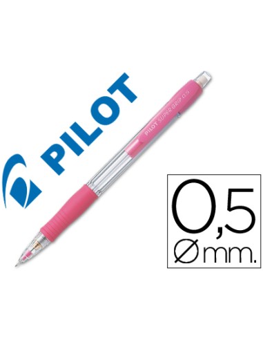 CI | Portaminas pilot super grip rosa 0,5 mm sujecion de caucho