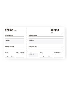CI | Talonario liderpapel recibos tres en folio apaisado 2