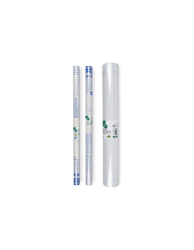 CI | Rollo plastico adhesivo liderpapel 0.50x1.50 50 mc -forralibros removible