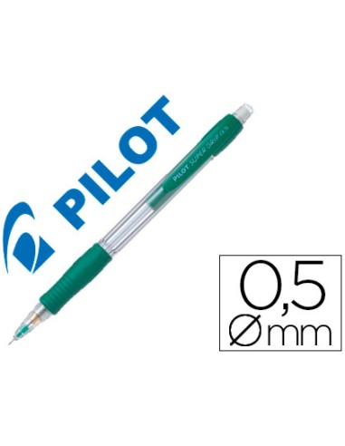 CI | Portaminas pilot super grip verde 0,5 mm sujecion de caucho