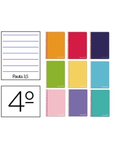 CI | Cuaderno espiral liderpapel cuarto witty tapa dura...