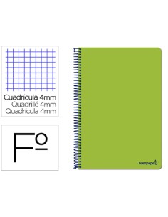 CI | Cuaderno espiral liderpapel folio smart tapa blanda...