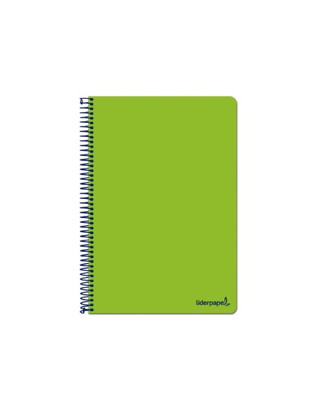CI | Cuaderno espiral liderpapel folio smart tapa blanda 80h 60gr cuadro 4mm con margen color verde