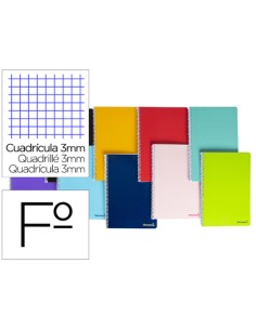 CI | Cuaderno espiral liderpapel folio smart tapa blanda...