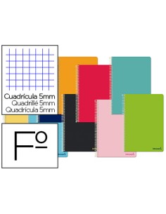 CI | Cuaderno espiral liderpapel folio smart tapa blanda...