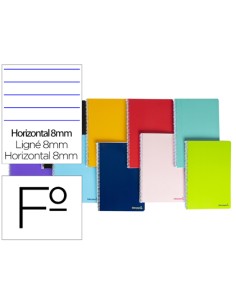 CI | Cuaderno espiral liderpapel folio smart tapa blanda...