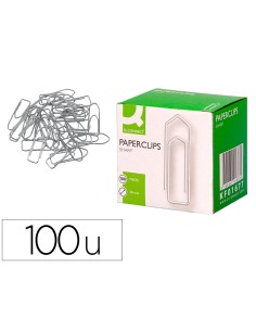 CI | Clips niquelados q-connect nº4 50 mm caja de 100