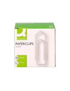 CI | Clips niquelados q-connect nº4 50 mm caja de 100 2