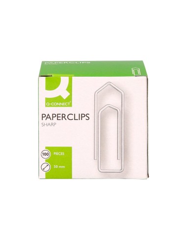 CI | Clips niquelados q-connect nº4 50 mm caja...