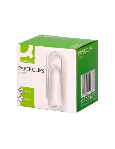 CI | Clips niquelados q-connect nº4 50 mm caja...