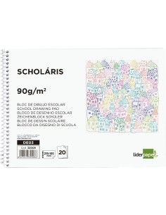 CI | Bloc dibujo liderpapel escolar espiral 155x215mm 20... 2