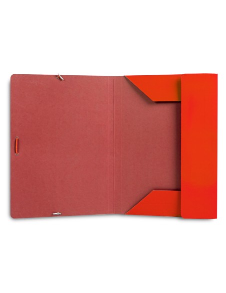 CI | Carpeta liderpapel gomas folio 3 solapas carton plastificado colores surtidos