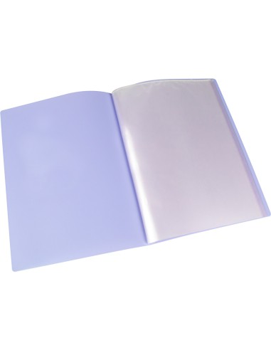 CI | Carpeta liderpapel escaparate 80 fundas polipropileno din a4 lavanda opaco