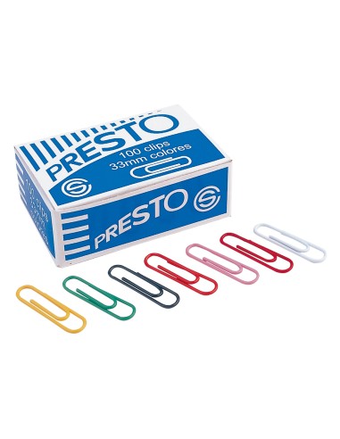 CI | Clips colores paper -caja de 100