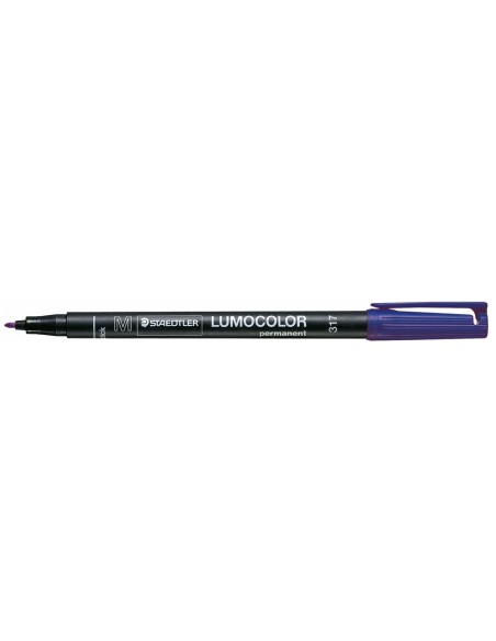 CI | Rotulador lumocolor retroproyeccion punta de fibrapermanente 317-3 azul punta media redonda 0.8-1 mm