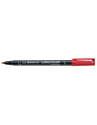 CI | Rotulador lumocolor retroproyeccion punta de fibrapermanente 317-2 rojo punta media redonda 0.8-1 mm