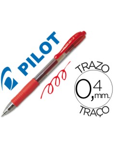 CI | Boligrafo pilot g-2 rojo tinta gel -retractil...