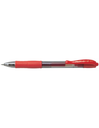 CI | Boligrafo pilot g-2 rojo tinta gel -retractil -sujecion de caucho