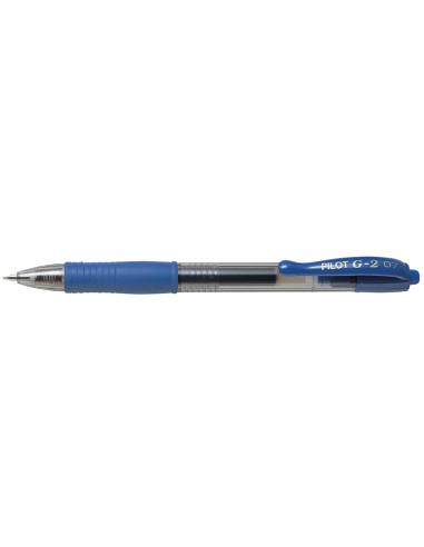 CI | Boligrafo pilot g-2 azul tinta gel -retractil -sujecion de caucho